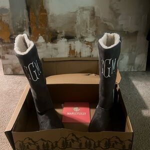 Brand new Marleylilly boots. MONOGRAM “CMG”. Size 8
